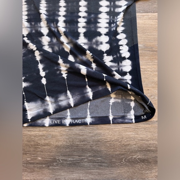 LULULEMON Mens Dark Blue/White Tie Dye Metal Vent Tech Short Sleeve Size Medium - Picture 6 of 9